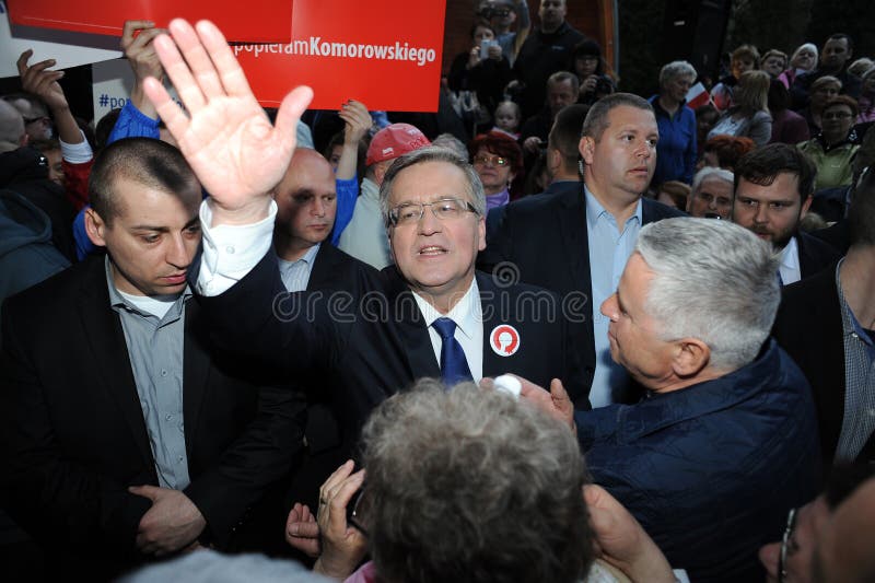 Bronislaw Komorowski prezydencka kampania zdjęcia royalty free