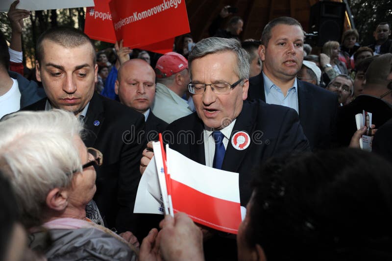 Bronislaw Komorowski prezydencka kampania fotografia royalty free