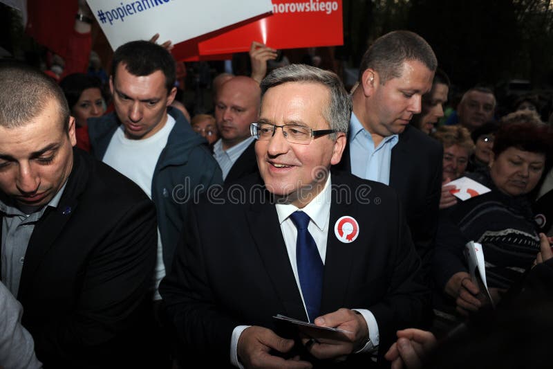 Bronislaw Komorowski prezydencka kampania zdjęcia royalty free