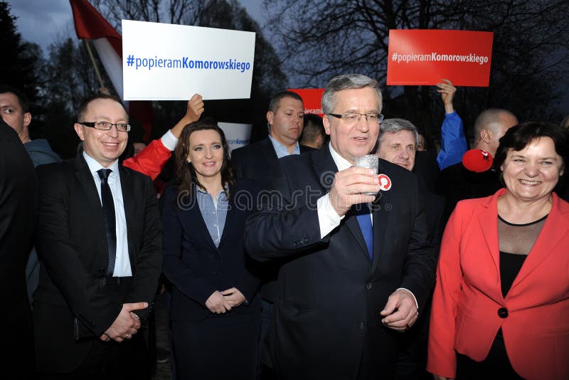 Bronislaw Komorowski prezydencka kampania zdjęcie royalty free