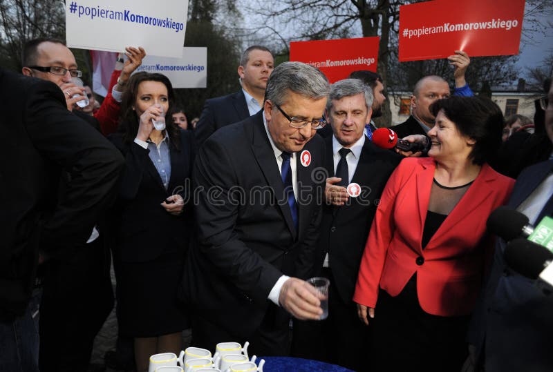 Bronislaw Komorowski prezydencka kampania obrazy royalty free