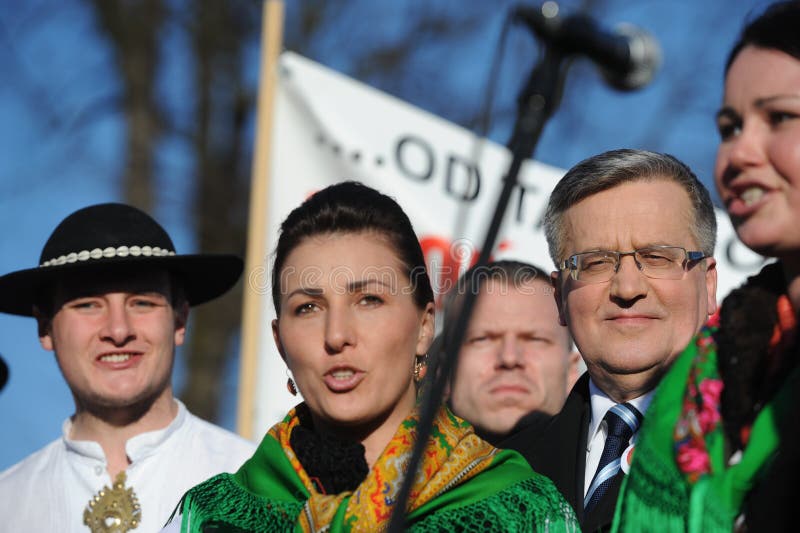 Bronislaw Komorowski prezydent Polnad obrazy stock
