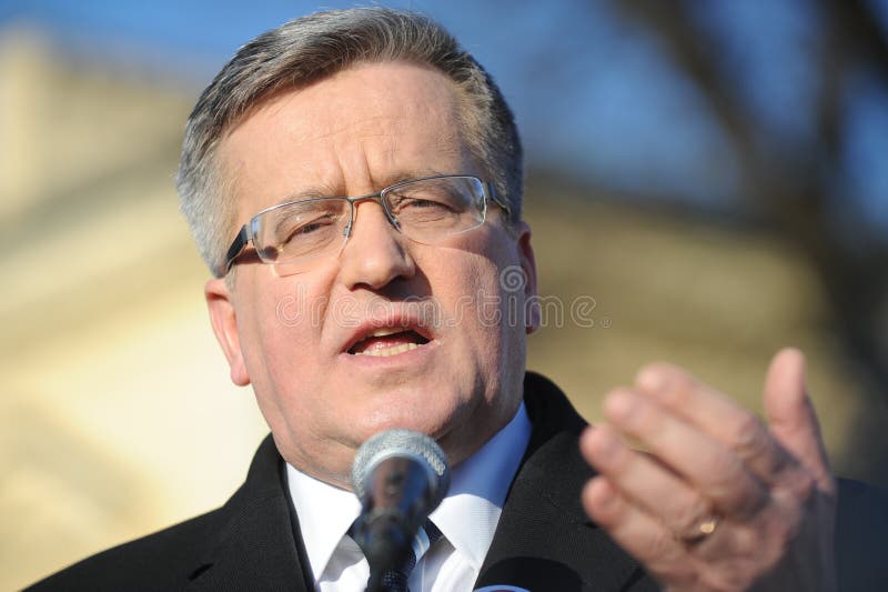 Bronislaw Komorowski prezydent Polnad fotografia royalty free