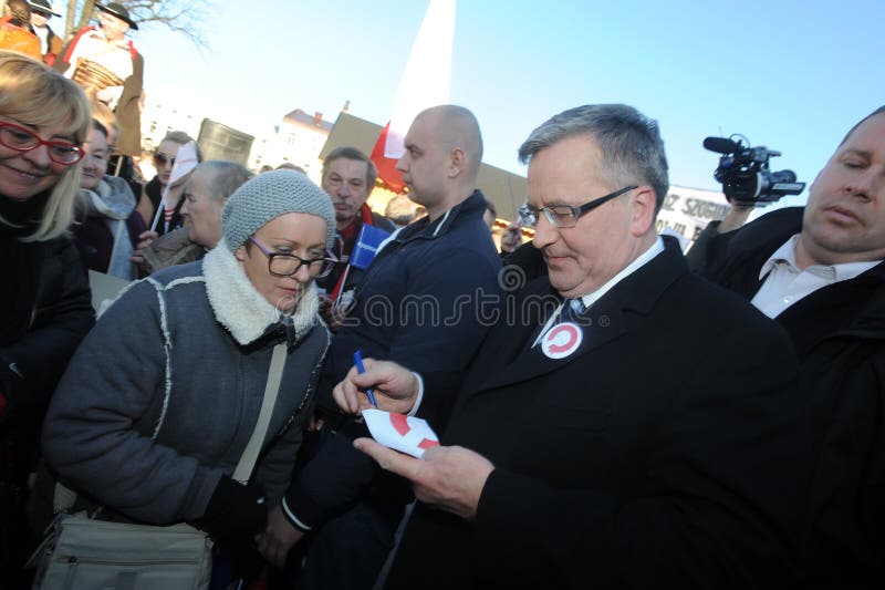 Bronislaw Komorowski prezydent Polnad zdjęcie royalty free