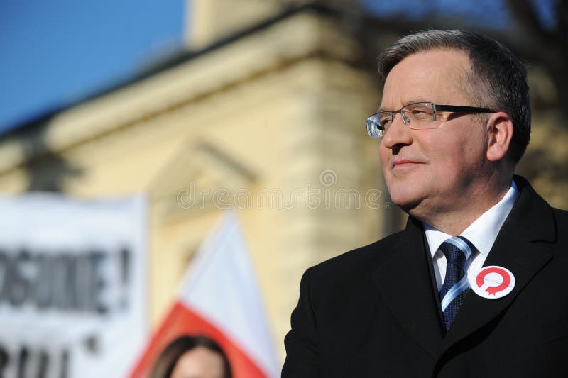 Bronislaw Komorowski prezydent Polnad obrazy stock