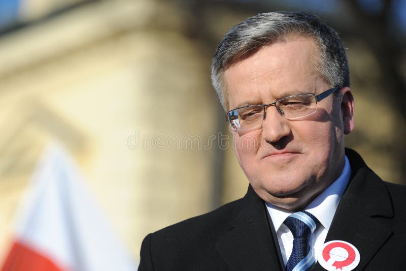 Bronislaw Komorowski prezydent Polnad obraz stock