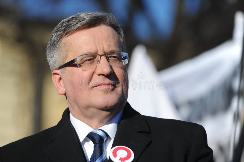 Bronislaw Komorowski prezydent Polnad obrazy royalty free