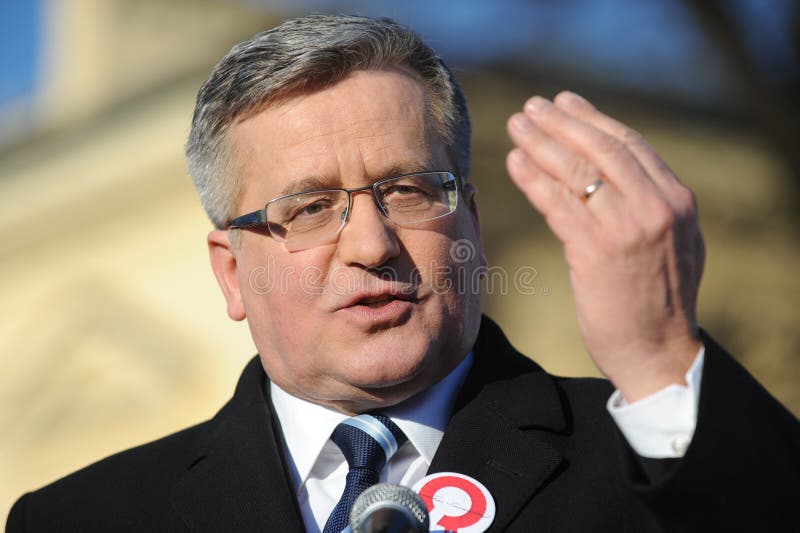 Bronislaw Komorowski prezydent Polnad obrazy royalty free