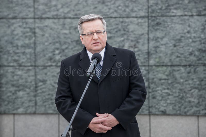 Bronislaw Komorowski w Polska obrazy royalty free