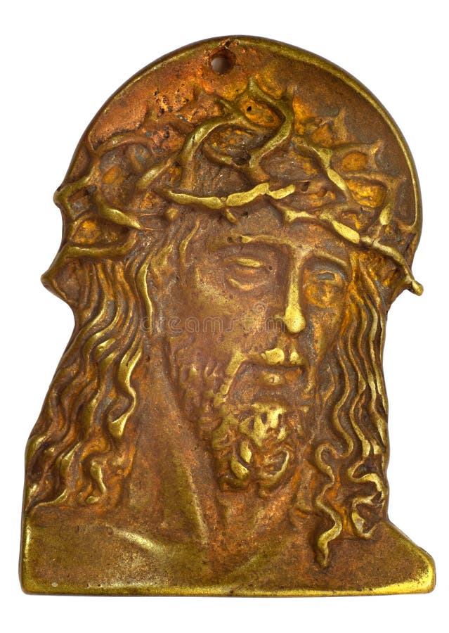 Bronze Basrelief With Head Of Jesus Christ Stock Image Image 24445561