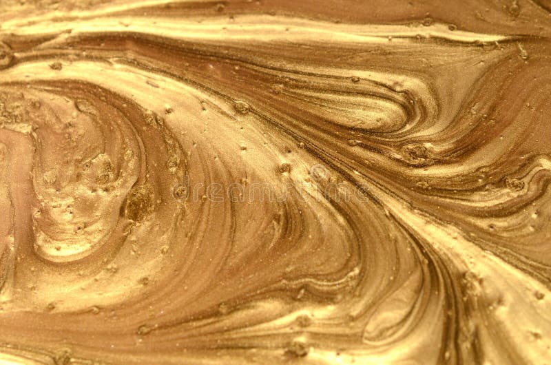 Bronze, Blue and Gold Marble Pattern. Golden Marble Liquid Abstract