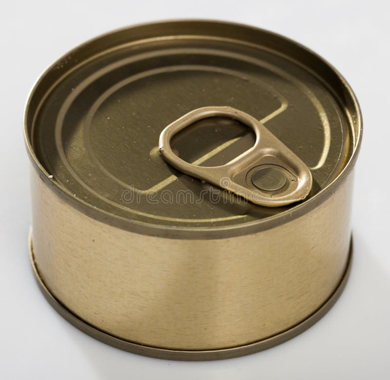 Bronze in Can with Ring Pull, Top View of Packaging Collection Stock Image Image of preserve