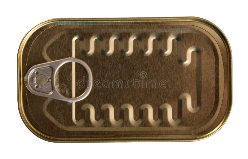 Bronze in Can with Ring Pull, Top View of Packaging Collection Stock Photo Image of package