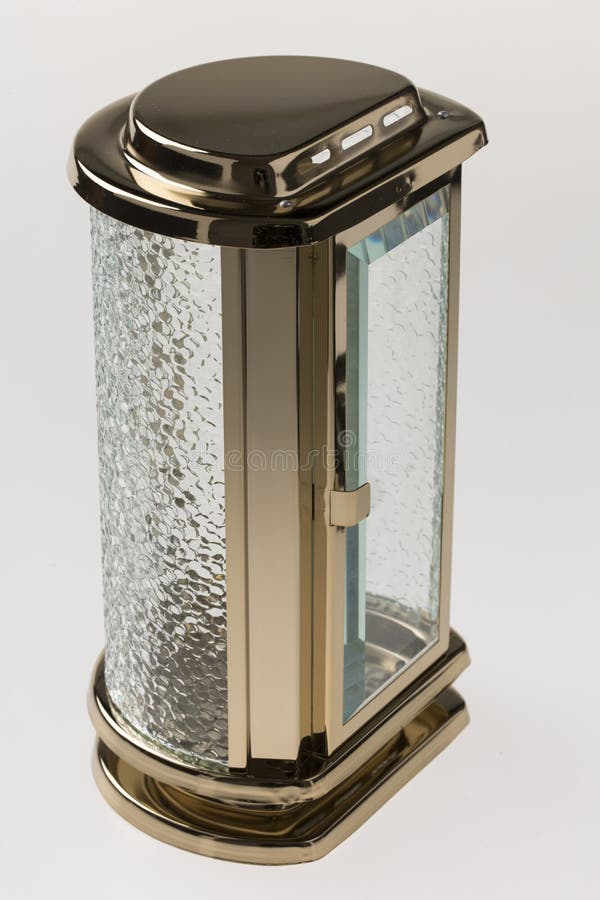 Bronze Cemetery Candle Holder Stock Image - Image of burial