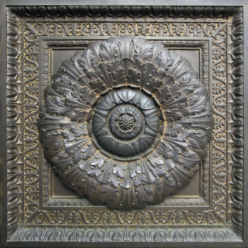 Bronze Door Floral Architectural Detail Stock Photo Image of detail
