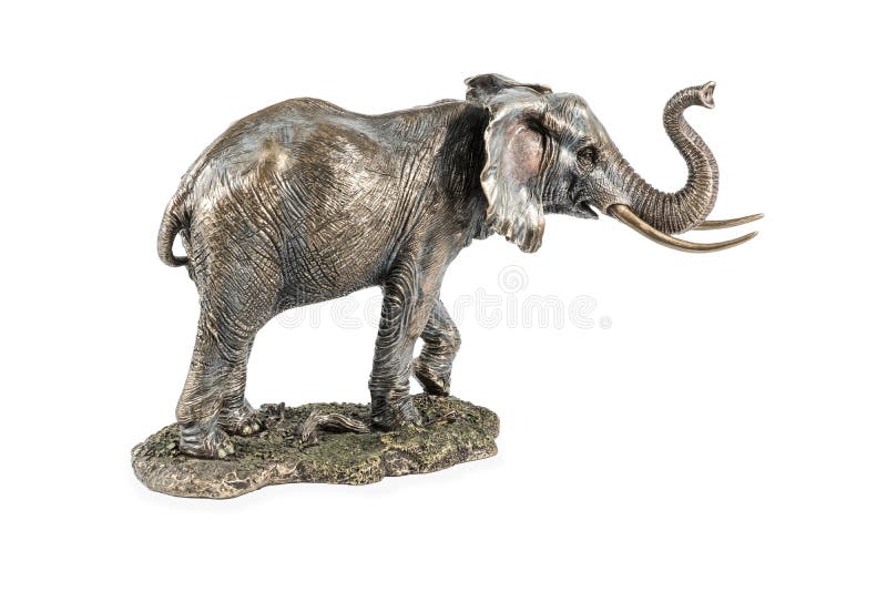 Bronze elephant figurine stock image. Image of mammal 97764721
