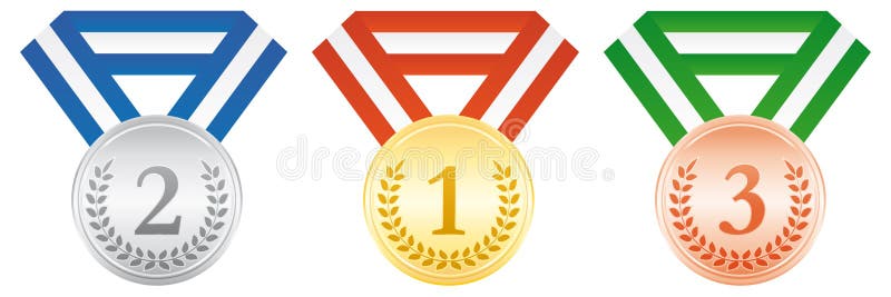 bronze guldmedaljsilver Symbol för utmärkelseceremoni