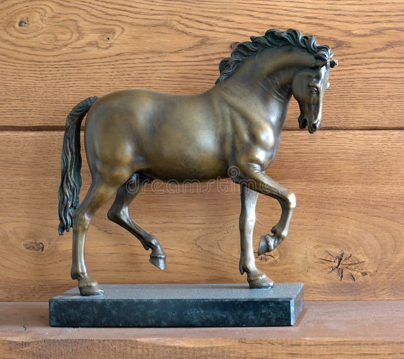 Bronze horse stock image. Image of wood, bronze, stomp 3490093