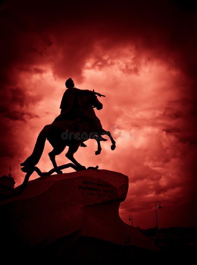 The Bronze Horseman monument in St Petersburg