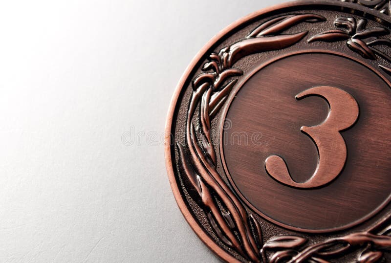 Bronze medal winner stock photo. Image of shiny, success 49136760