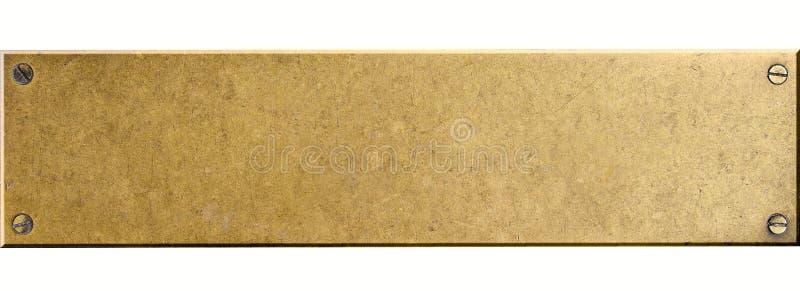 Bronze metal plate with four bolts isolated stock photo Bronze metal plate with four bolts isolated stock photo