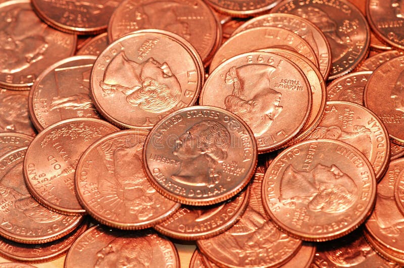 Bronze Quarter Dollar Picture. Image 5702855