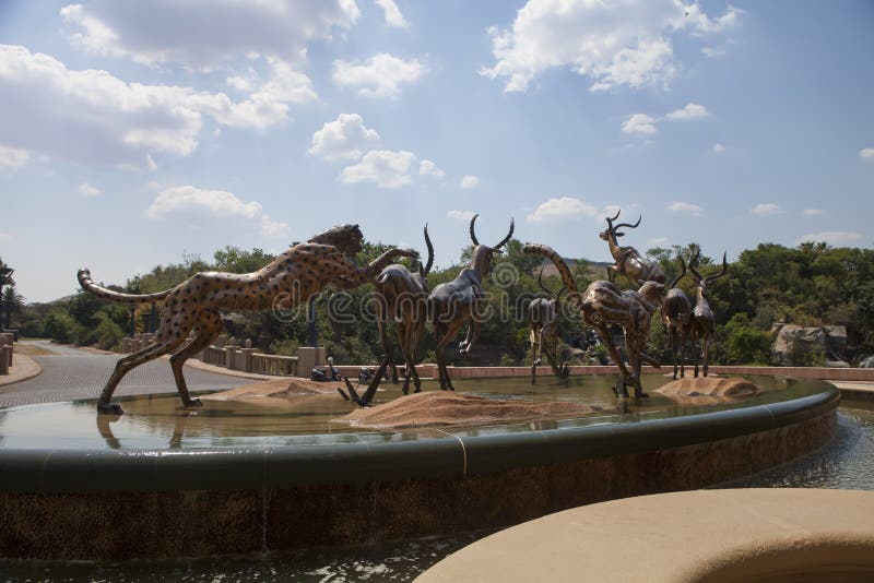 Bronze sculptures of antelopes, Sun City, South Africa stock image Bronze sculptures of antelopes, Sun City, South Africa stock image
