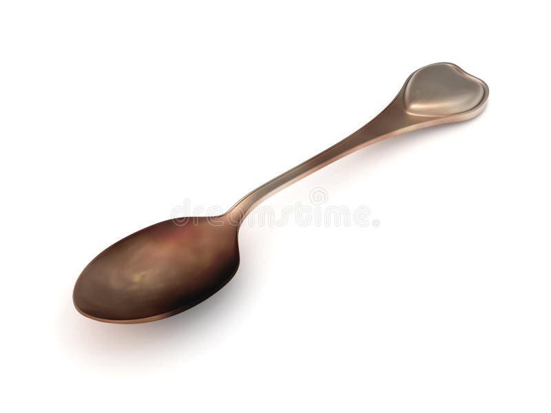 Bronze Spoon with Heart Emblem on Handle Stock Illustration ...