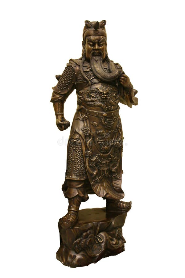Bronze Statue of Chinese Warrior Stock Photo Image of stance, warrior