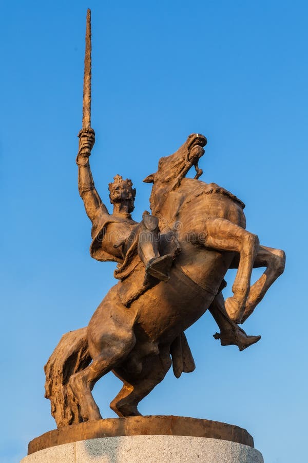 Bronze statue of King Svatopluk, Bratislava, Slovakia