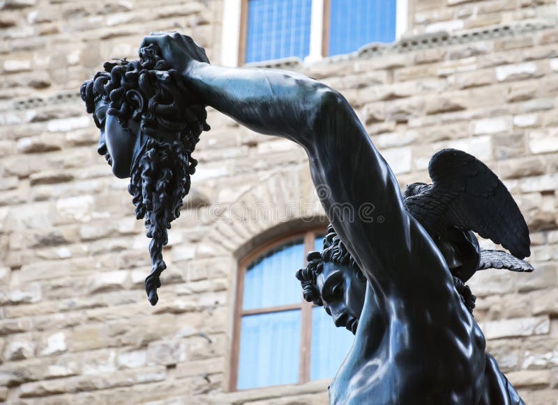 Bronze Statue Of Perseus Holding Head Of Medusa Stock Photo - Image: 21975360