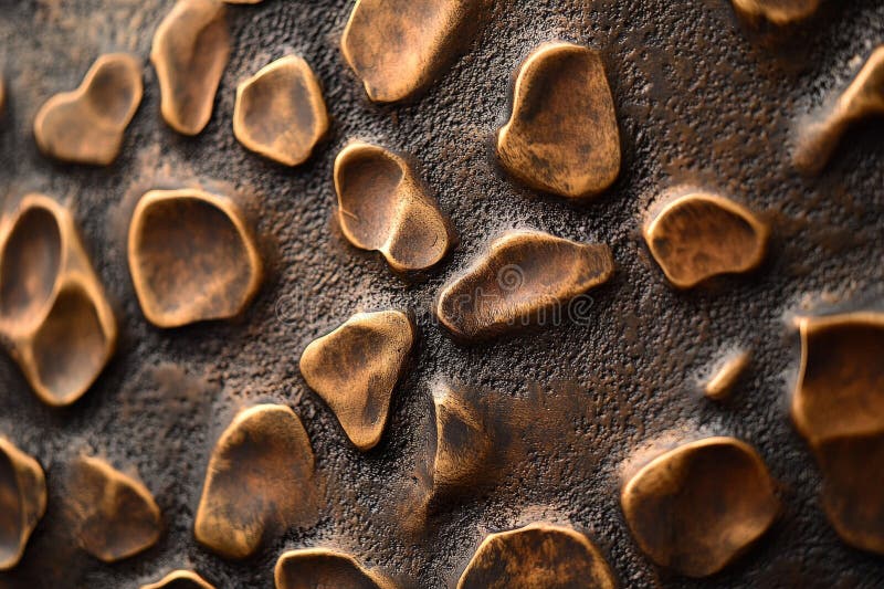 A bronze textured surface with a fine, dimpled pattern, creating a tactile, pebble-like texture royalty free stock photography