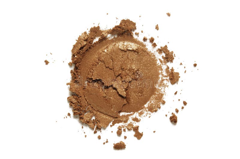 Bronzer oder Lidschattenbeschaffenheit Zerschmettertes nacktes braunes Schimmergesichtspudermuster lokalisiert auf weißem Hinterg stockfotos Bronzer oder Lidschattenbeschaffenheit Zerschmettertes nacktes braunes Schimmergesichtspudermuster lokalisiert auf weißem Hinterg stockfotos