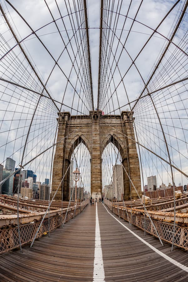 Brooklin bridge cable stock photos