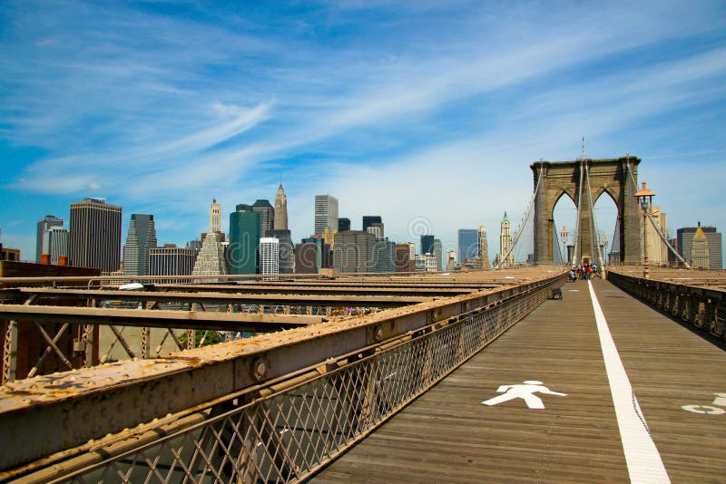 Brooklyn Bridge stock image. Image of bike, cables, brooklyn - 3657657