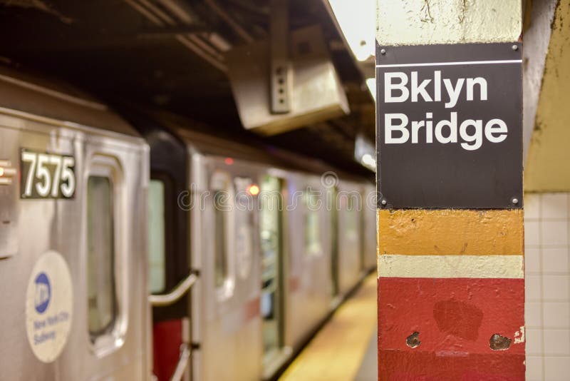 Brooklyn Bridge City Hall Subway Station - New York City stock photo Brooklyn Bridge City Hall Subway Station - New York City stock photo