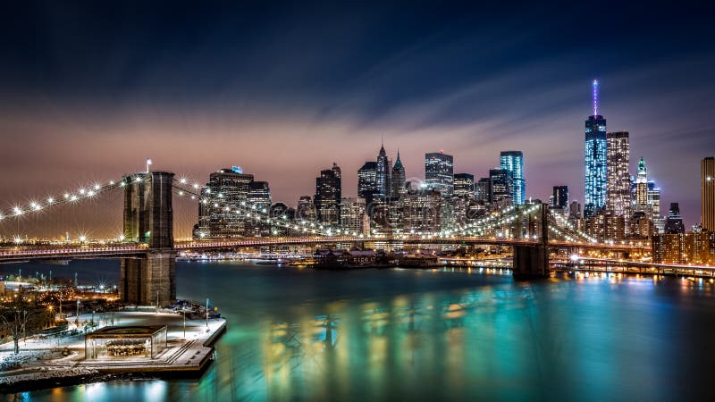 Financial District Before Sunrise Stock Image - Image of cityscape ...