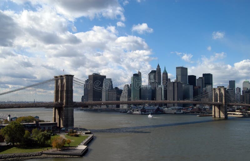 Brooklyn bridge and lower manhattan