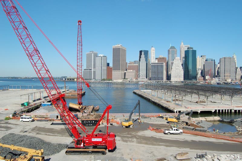 Brooklyn Bridge Park Construction Editorial Photography Image of
