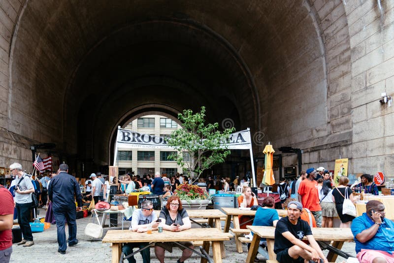 Brooklyn Flea Market in DUMBO in New York royalty free stock photos Brooklyn Flea Market in DUMBO in New York royalty free stock photos