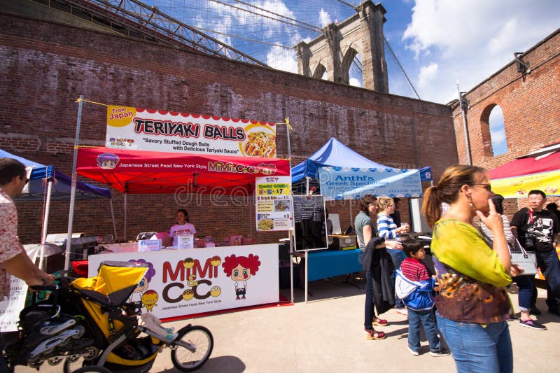 Brooklyn Outdoor Food Market Editorial Photography Image of shopping