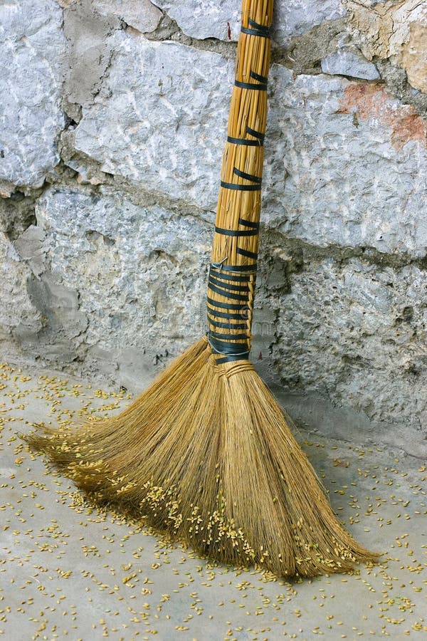 Broom stock image. Image of cereals, cleaning, grains 18546425