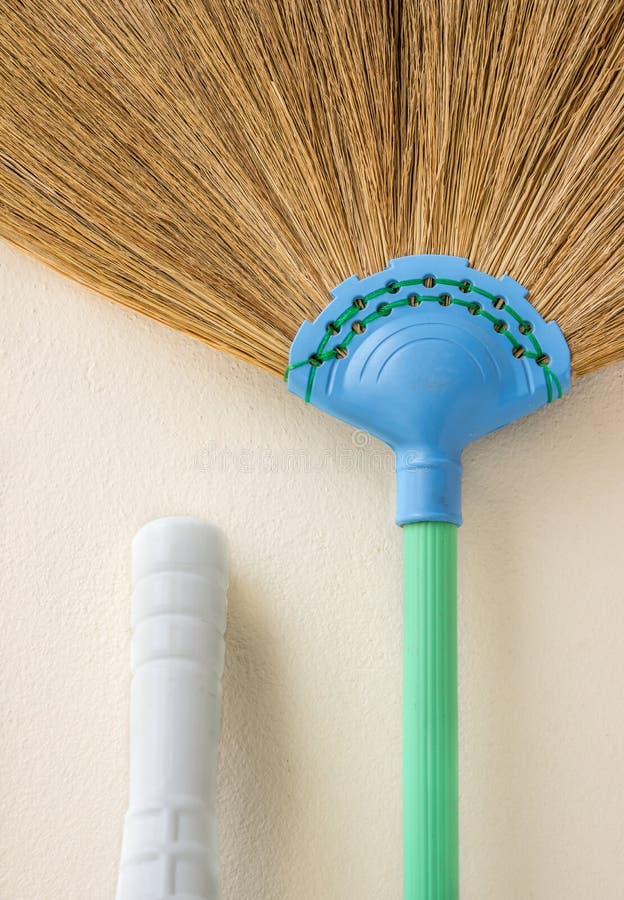 The broom clean wall stock photo. Image of dirty, cheerful 60838984