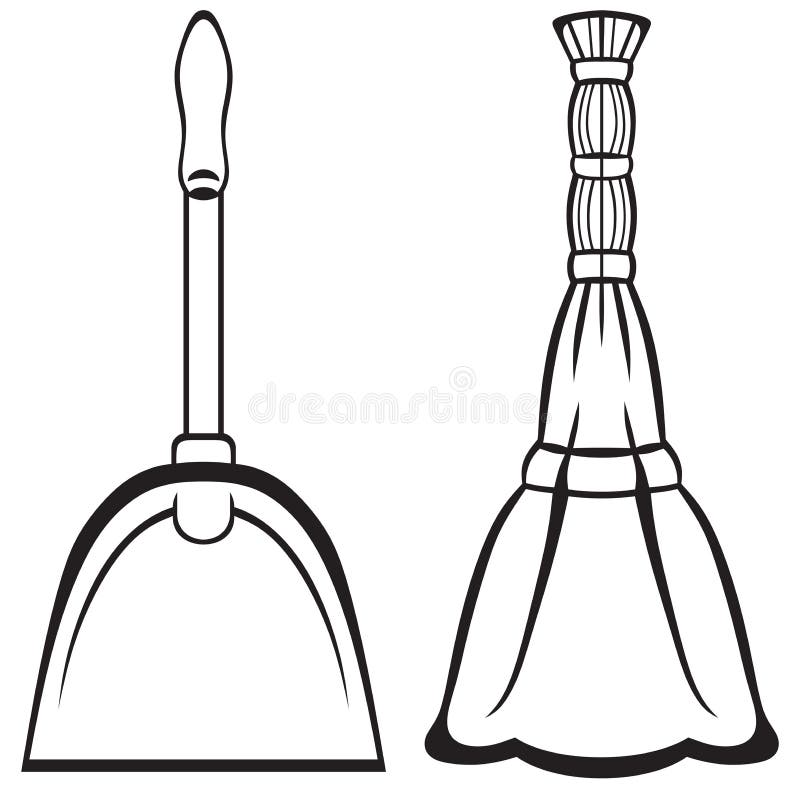 Mop and broom stock vector. Illustration of styling, doodle 27927657