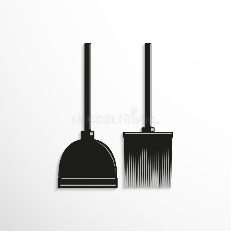 Broom and Dustpan. Symbol. Vector Icon. Stock Vector Illustration of house, long 87271454