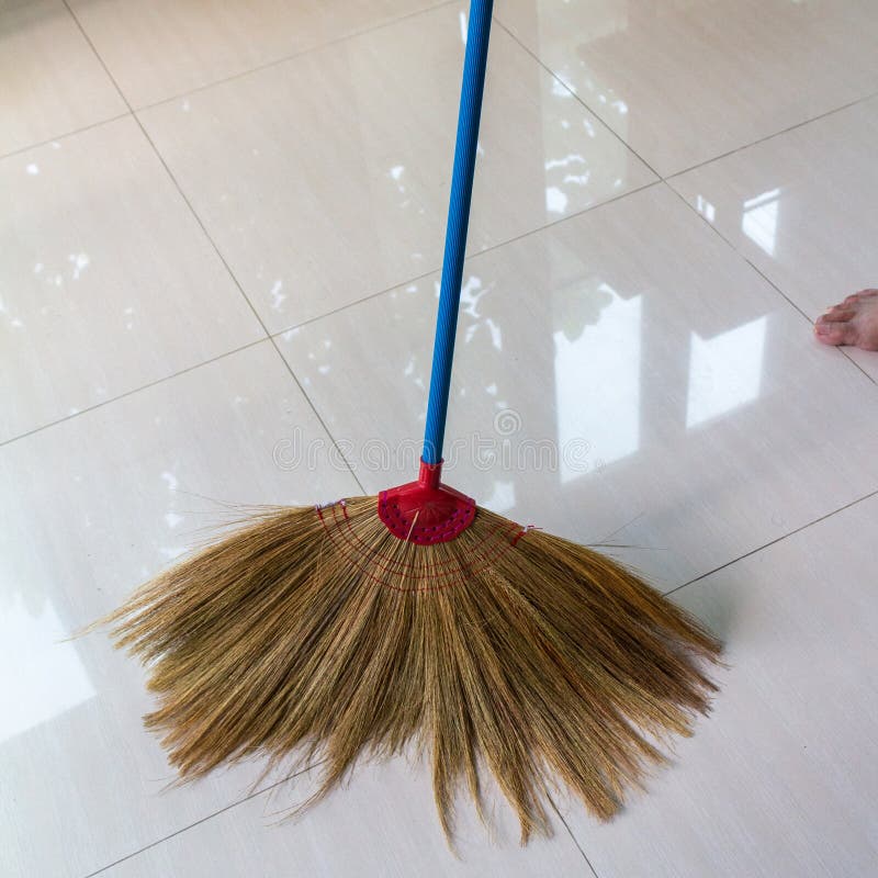 Broom Floor Clean Tool Housework Stock Image Image of object