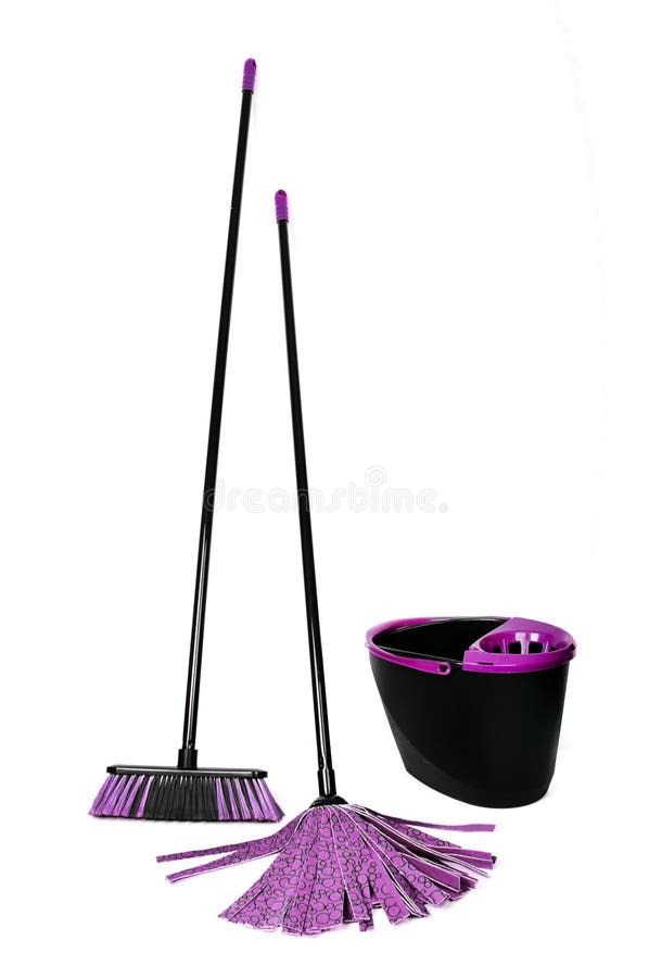 Broom mop and bucket stock image. Image of house, bucket 30509207