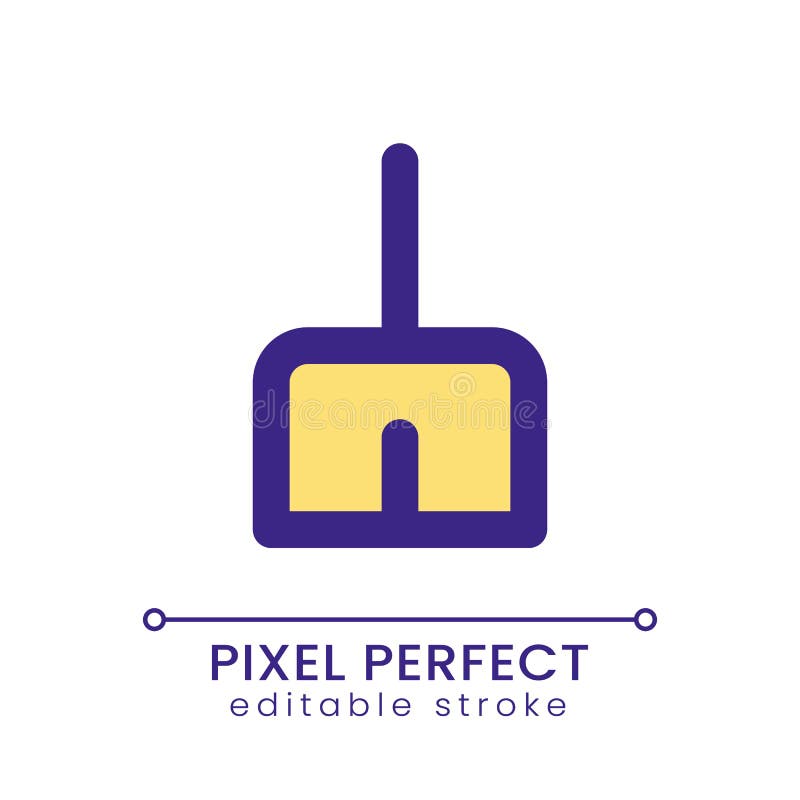 Broom pixel perfect RGB color ui icon stock illustration