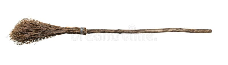 Broom from rods with wooden handle. Isolate on white background royalty free stock images Broom from rods with wooden handle. Isolate on white background royalty free stock images