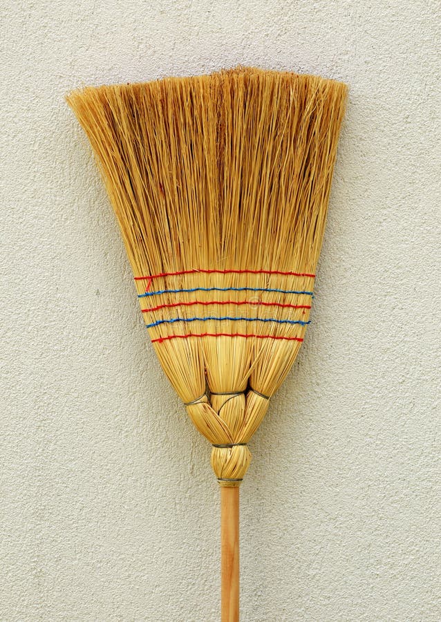 Old straw broom stock photo. Image of broom, bristle 25835154